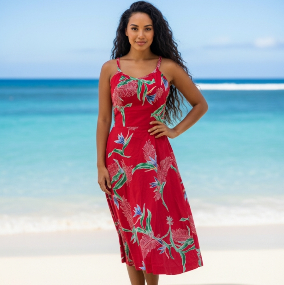 Vintage Liberty Of Hawaii Printed Dress Small